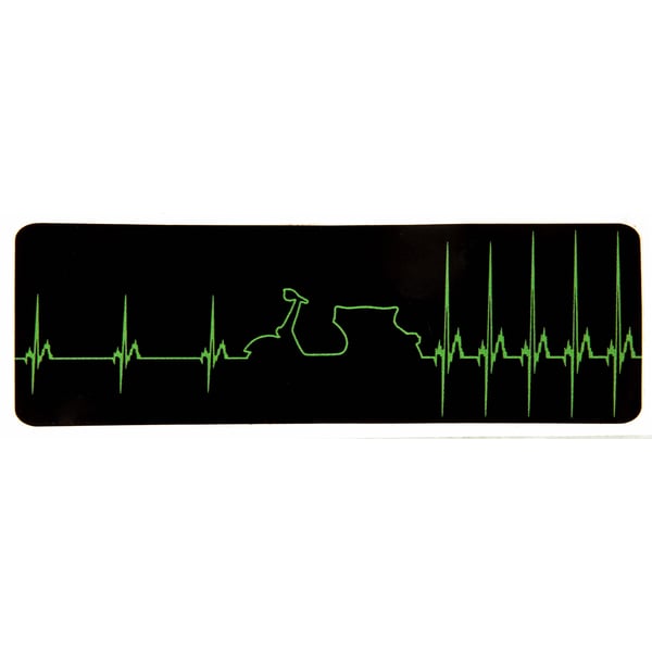 Aufkleber mit Motiv Vespa 'Heartbeat' Motorroller 