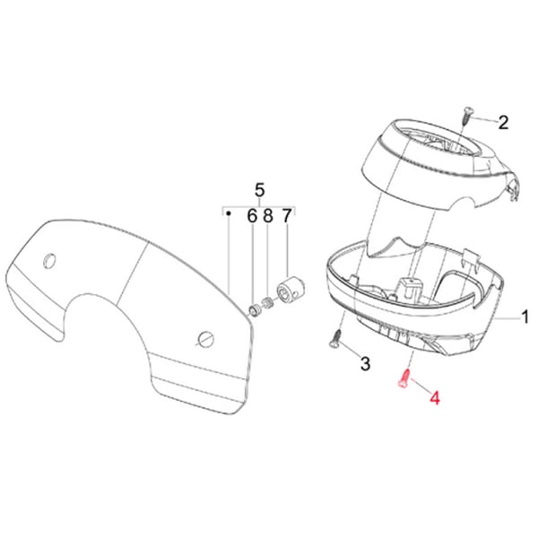 Schraube Lenkerverkleidung M6x40 mm, Torx, PIAGGIO für Vespa LXV 125ccm