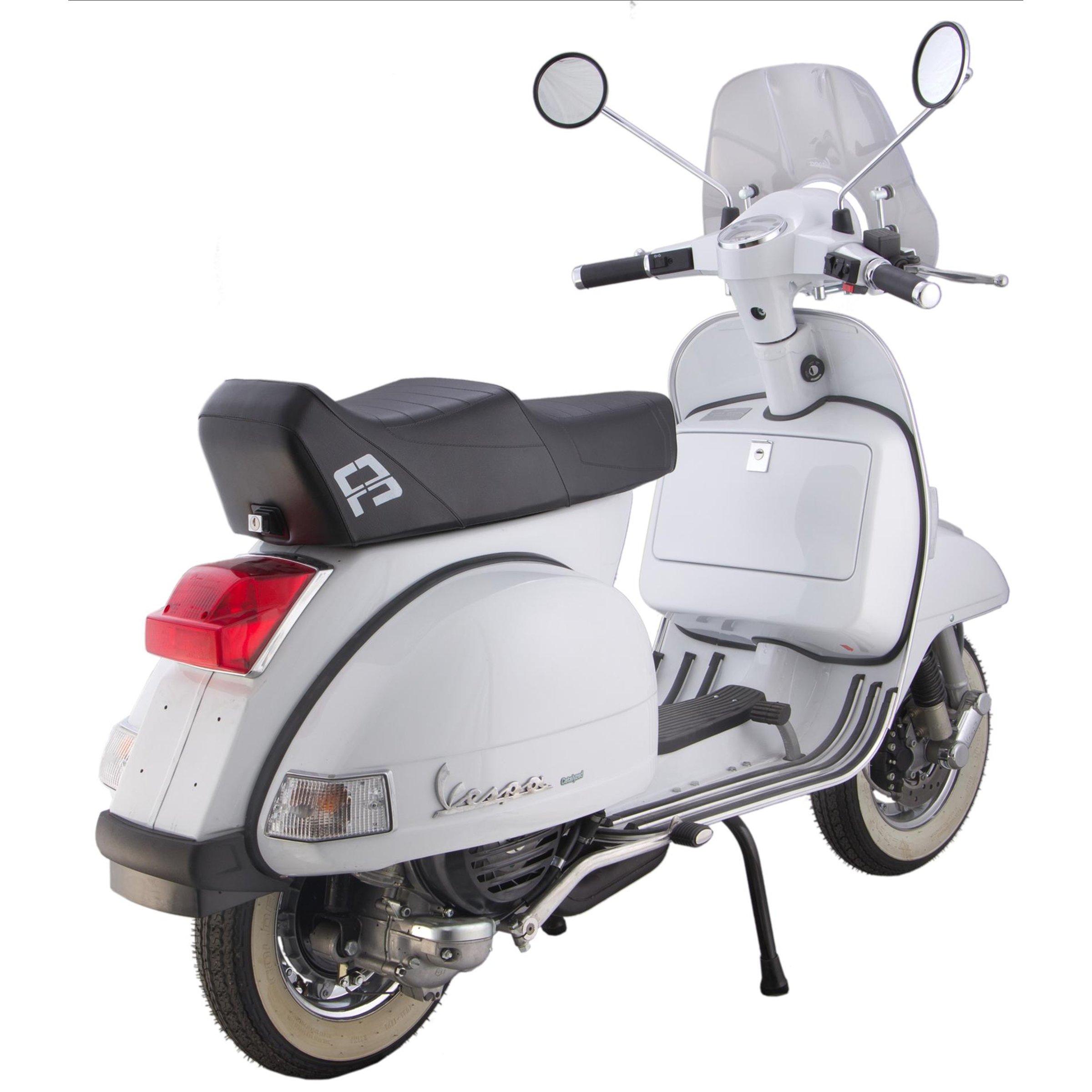 Sitzbank SOFT 'Yankee Replica' schwarz für Vespa PX80-200/PE/Lusso/'98/MY