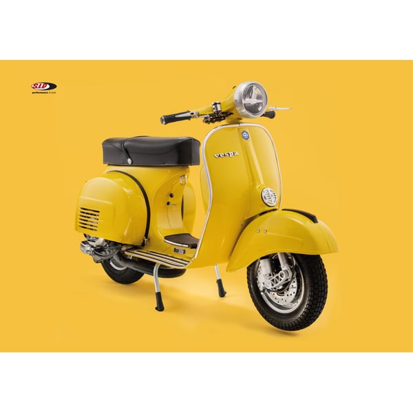 Poster SIP mit Motiv Vespa Rally gelb Motorroller 