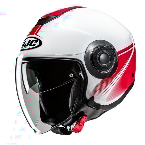 Helm HJC i40N, weiß/rot, Gr. XL, 61-62 cm Jethelm