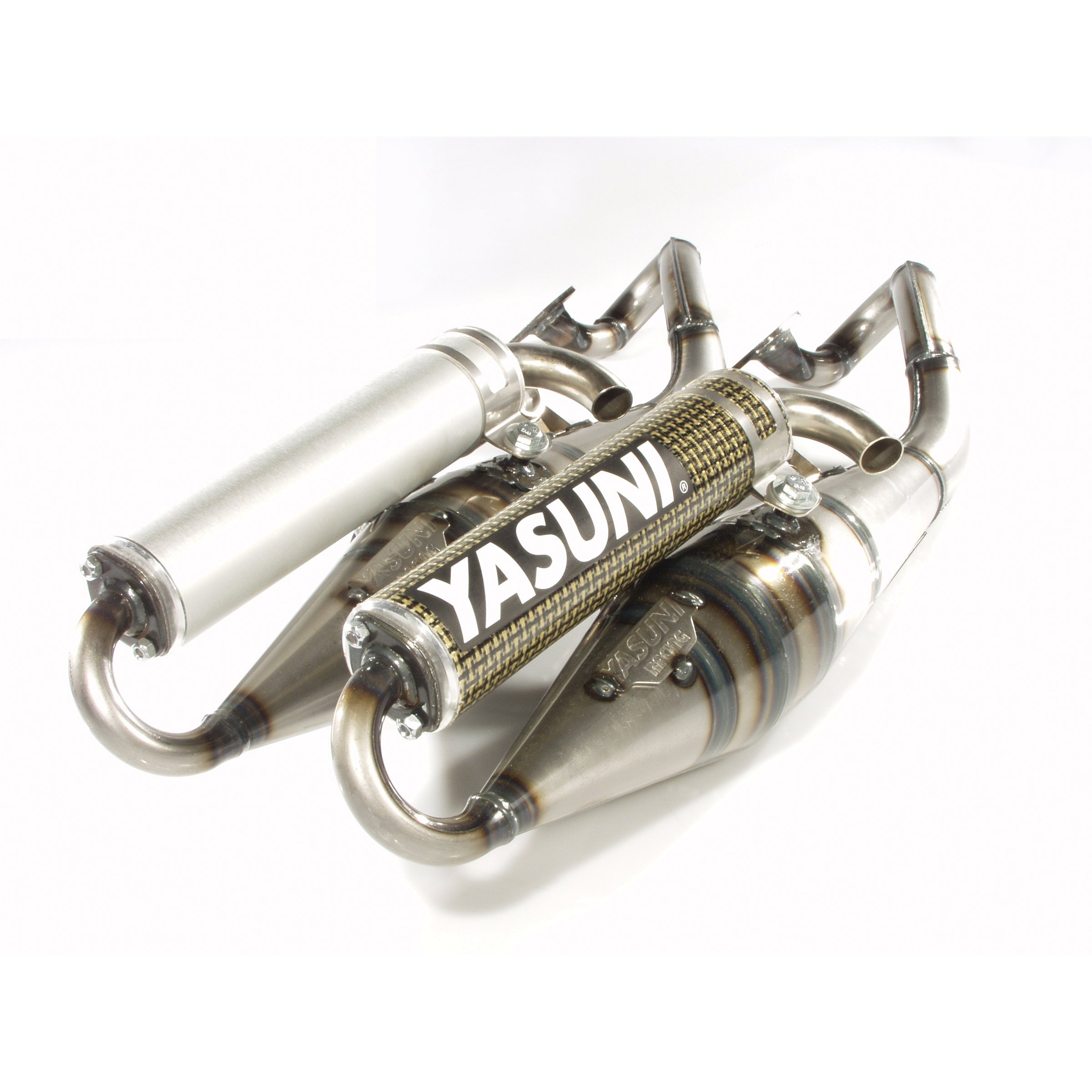 Rennauspuff YASUNI Scooter Z für MINARELLI liegend AC/LC