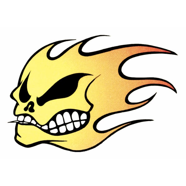 Aufkleber mit Motiv 'Fire Head' 