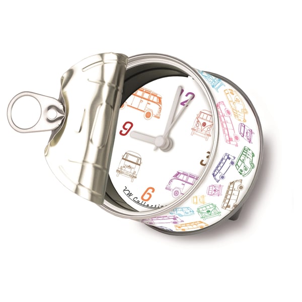 MyClock™ - die tolle Uhr in der Konservendose VW Collection mit Motiv VW Bulli 'Outline' 