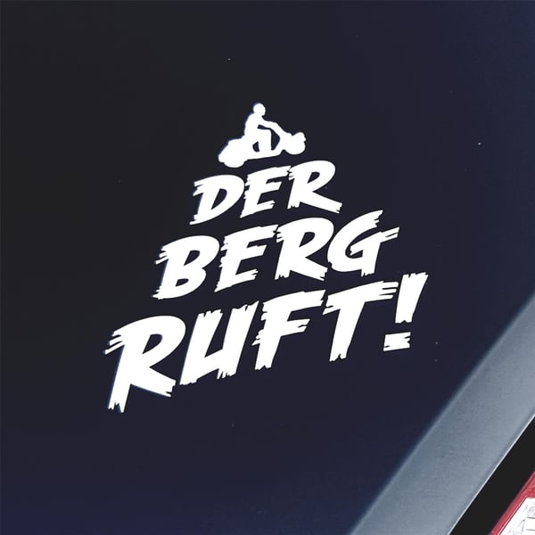 Aufkleber mit Motiv 'Der Berg ruft!' 