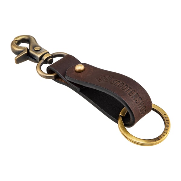 Schlüsselanhänger SIP Tape Logo antikgold/braun 