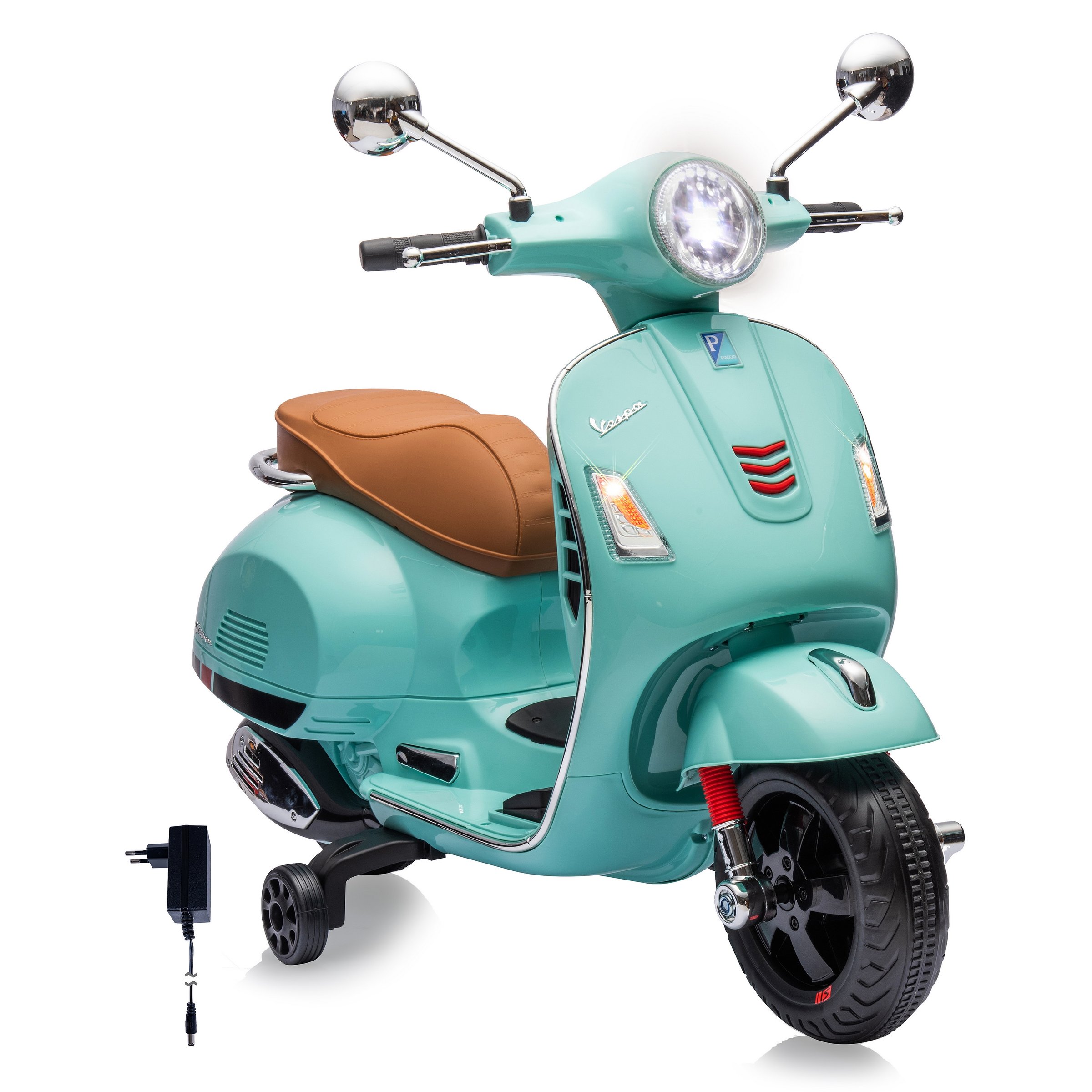 Kinderroller Vespa GTS elektrisch 12V Li-Ion mintgrün 