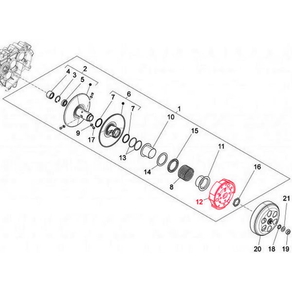 Kupplung PIAGGIO Standard B016913 für Vespa Primavera 125ccm (bis 01/2014)