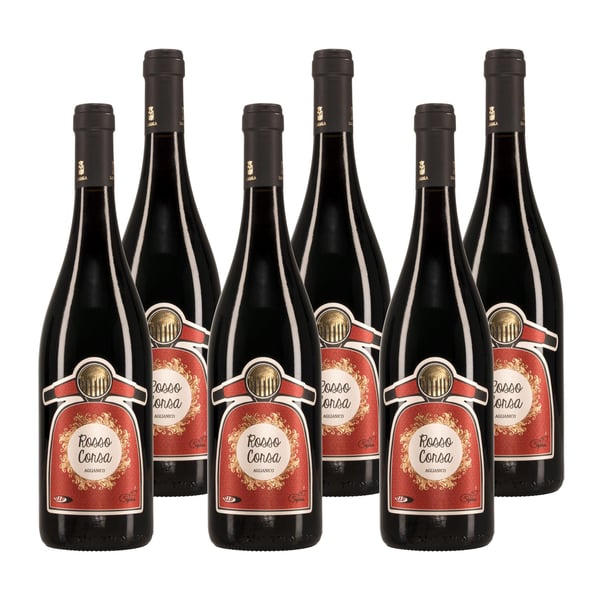 Rotwein „Rosso Corsa“ mit Motiv Vespa Motorroller, Aglianico del Vulture, 2016 