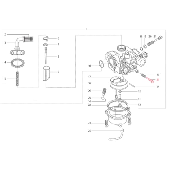 Einstellschraube Standgas, LML für LML Star 125-150 4T/Star Deluxe 125-150 4S/Speedy