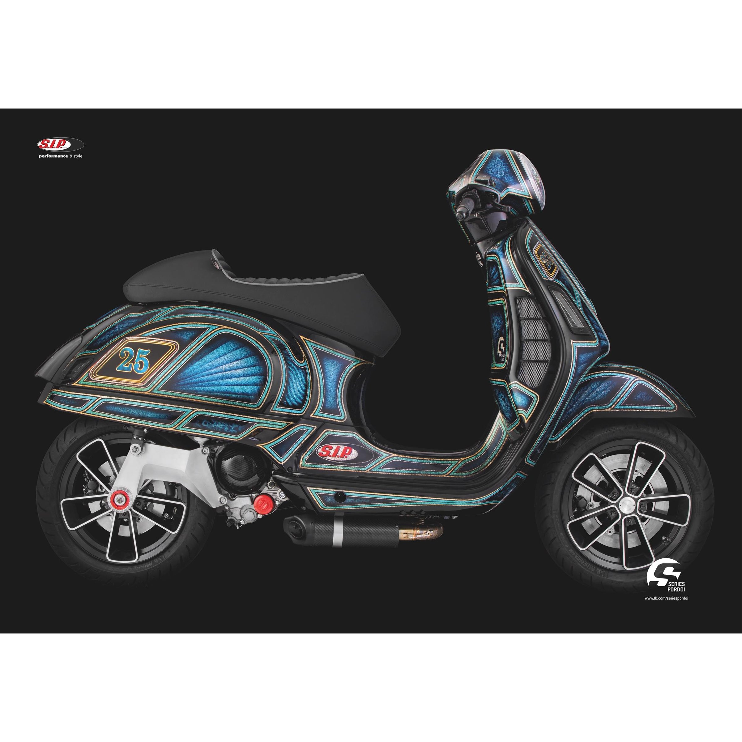 Poster SIP mit Motiv 'Vespa GTS Series Pordoi' Motorroller MODERN VESPA 