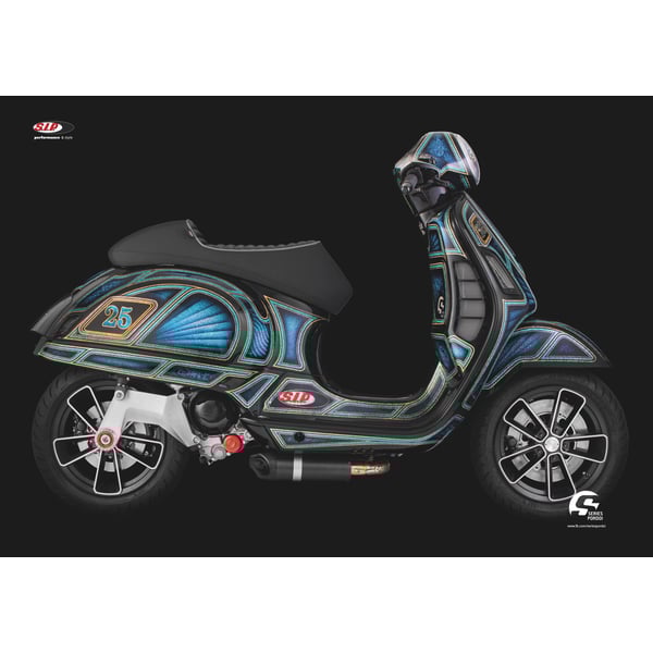 Poster SIP mit Motiv 'Vespa GTS Series Pordoi' Motorroller MODERN VESPA 