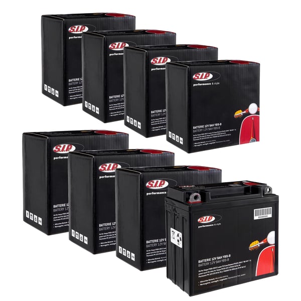 Batterie Sparpack SIP 12V/9Ah, YB9-B für Vespa PX80-200 E Lusso-T5/Cosa Elestart/PX125-200 E '98/MY/'11 für PIAGGIO 50-200ccm 2T/4T AC/LC