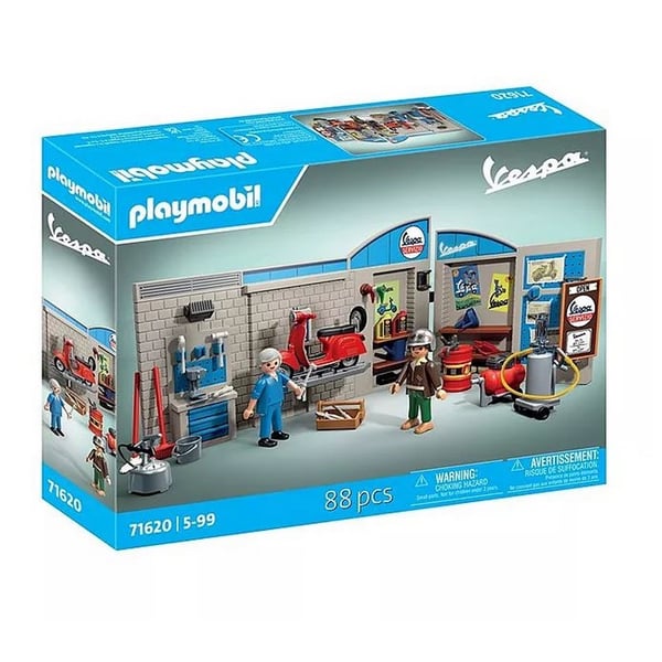 Modell PLAYMOBIL 60s Vespa Garage 71620 Vespa Sprint Veloce 150 1969 mit Werkstatt 