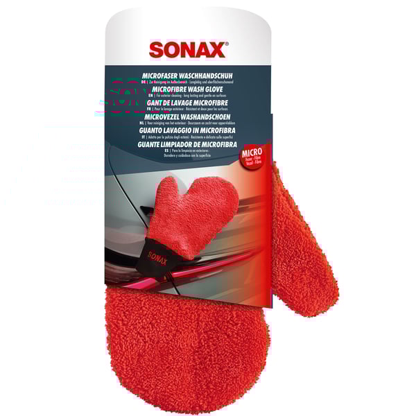 Waschhandschuh SONAX Microfaser rot 