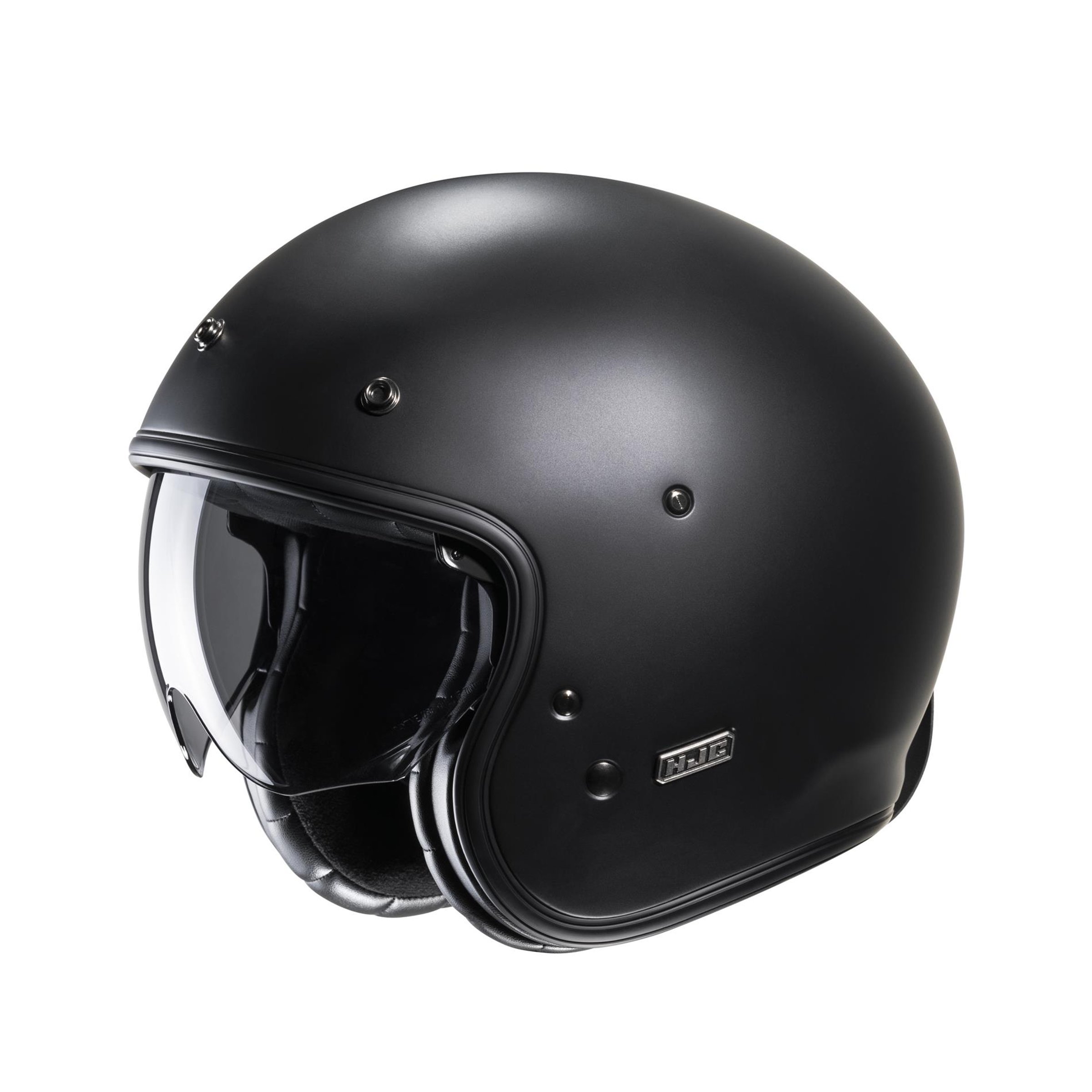 Helm HJC V31 Solid, schwarz matt, Gr. XL, 60-61 cm Jethelm