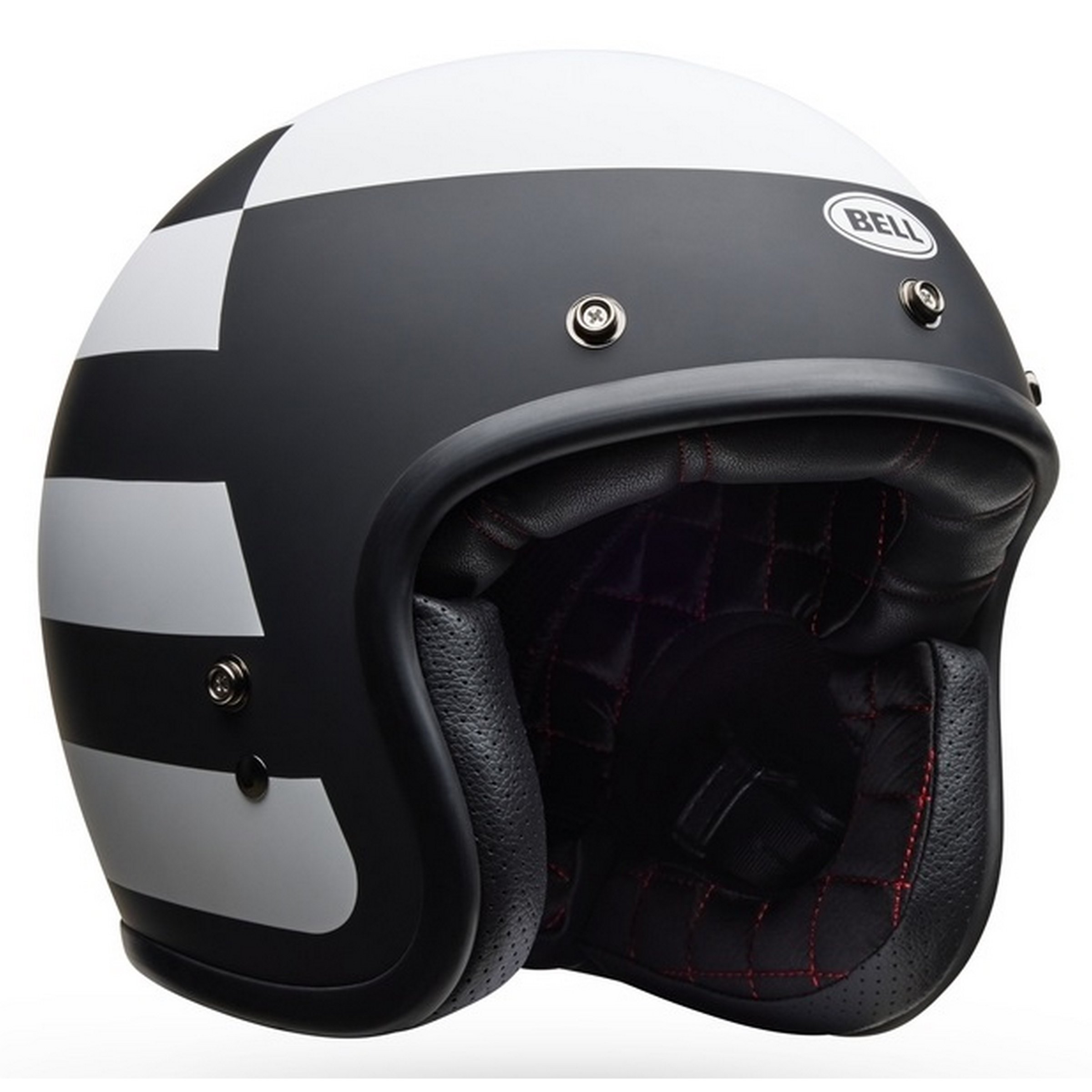 Helm BELL Custom 500 Parlor, schwarz/weiß matt, Gr. XL, 61-62cm Jethelm