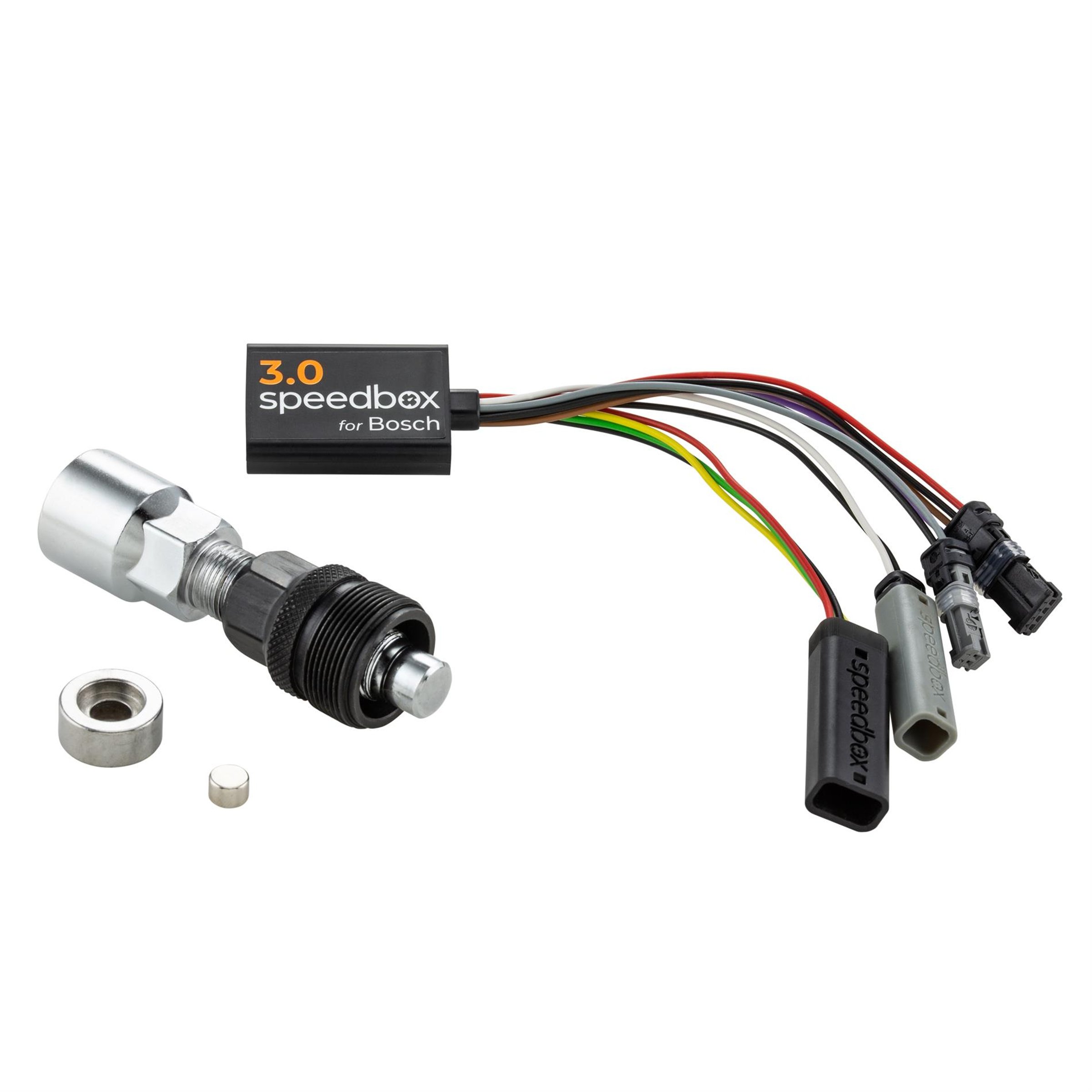 Tuningmodul Set E-Bike SPEEDBOX 3.0 `20/`21 (Gen4) mit Kurbelabzieher für E-Bikes/Pedelecs mit Motor BOSCH Active/ Plus/ Cargo/ Performance/ CX, Gen2/Gen3/Gen4