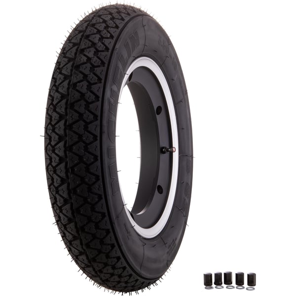 Komplettrad MICHELIN S83 3.50-10 59J TL/TT für Vespa 125 GT/GTR/TS/150 GS VS5T/GL/Sprint/V/T4/180-200 Rally/PX80-200/PE/Lusso/`98/MY/T5/LML Star 125-200 2T/4T