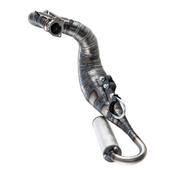 Rennauspuff BFA/FRT 150ccm, Stahl klarlackiert, Farbe (ESD): silber für Vespa 90/R/SS/100/125/PV/ET3