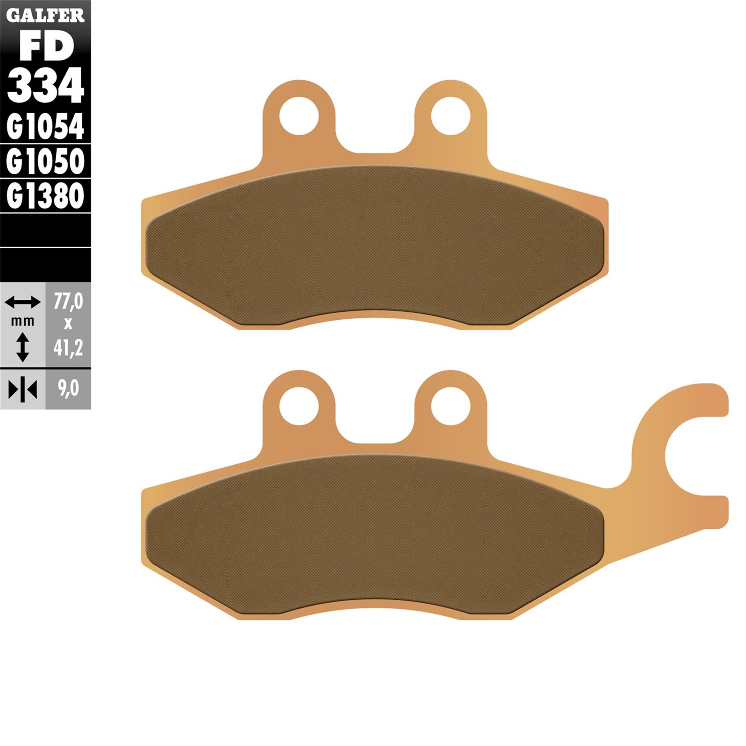 Bremsbeläge GALFER Sintered S53 vorne, rechts für PIAGGIO X8/X9 Evo/X10/XEvo für PIAGGIO X8/X9 Evo/X10/XEvo