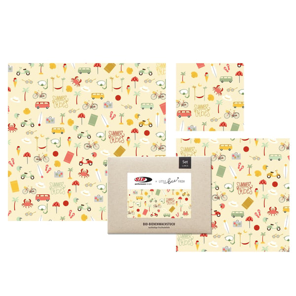 Bienenwachstuch Set SIP Summer Vibes, by Little Bee Fresh 