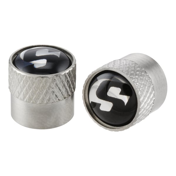 Ventilkappen SIP SERIES PORDOI schwarz/silber 