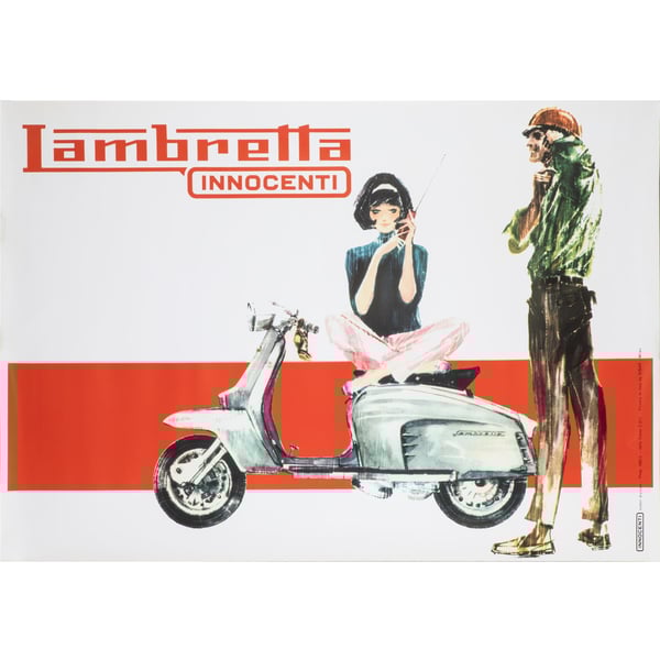Poster mit Motiv Lambretta LIS 150 Motorroller 