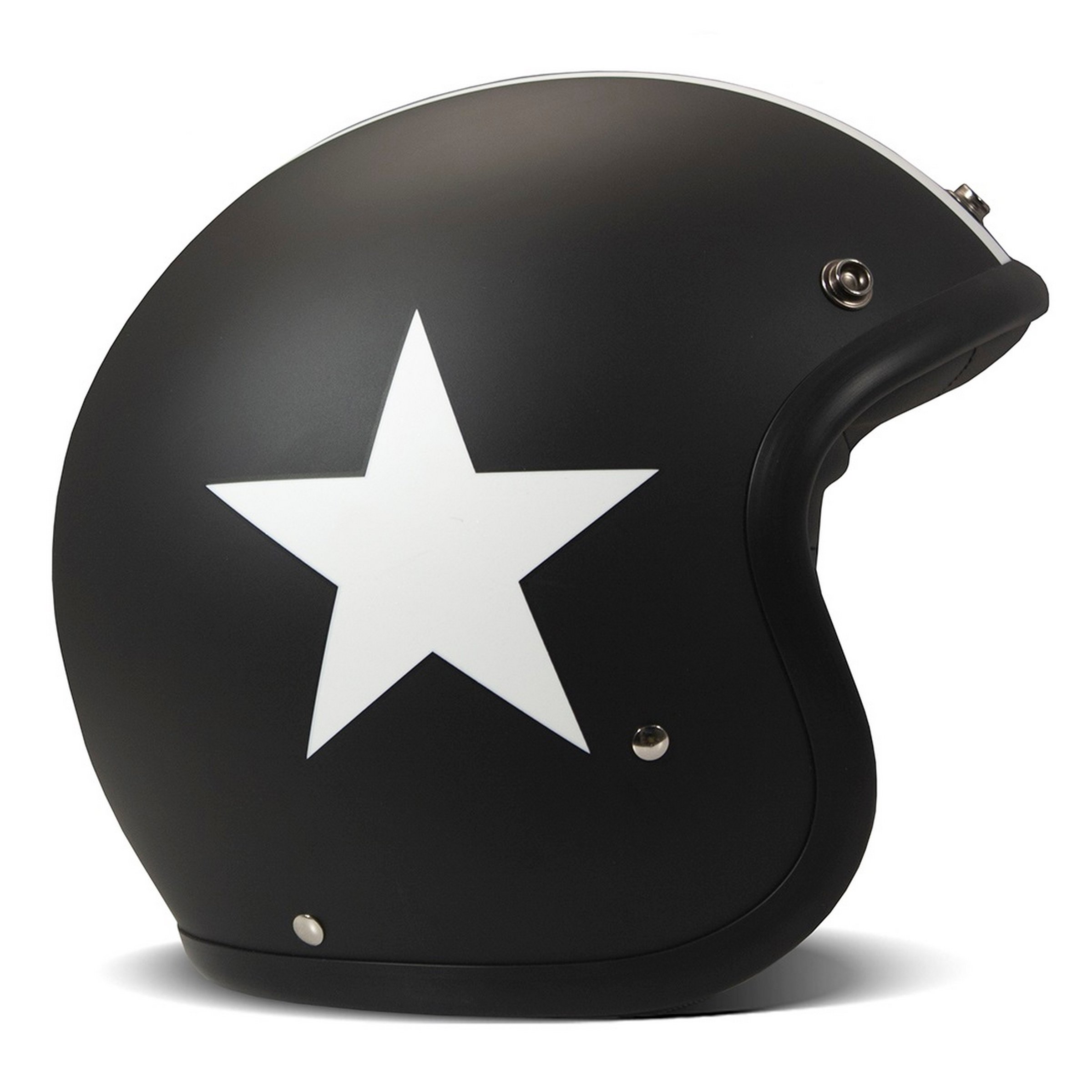 Helm DMD RETRO Star Black, schwarz matt, Gr. XS, 54cm Jethelm