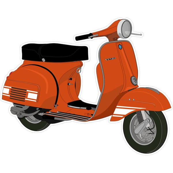 Aufkleber mit Motiv Vespa Rally 200 Motorroller 