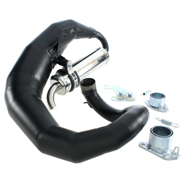 Rennauspuff JL KRP3 'Curly' für Lambretta 125 LI/LIS/DL/GP/150 LI/LIS/SX/DL/GP/175 TV 2°-3°/200 TV/SX/DL/GP
