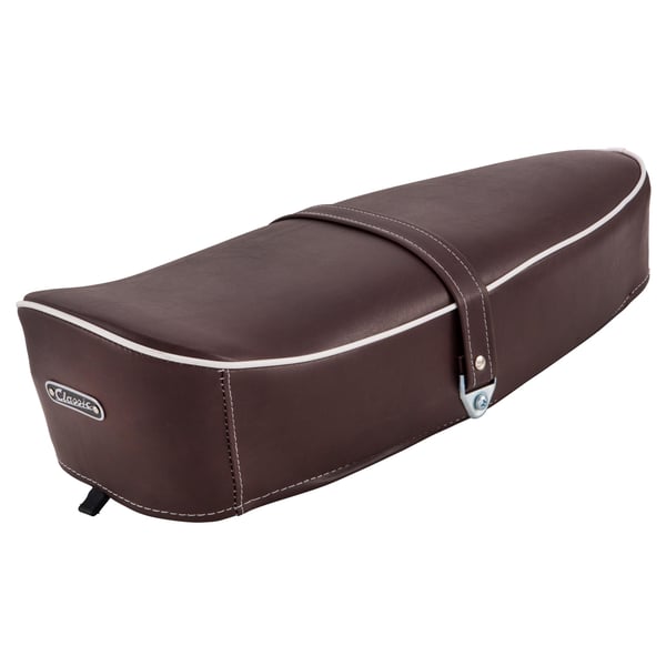 Sitzbank SIP Classic braun Vintage, schokoladenbraun RAL 8017 für Vespa 90/R/125/PV
