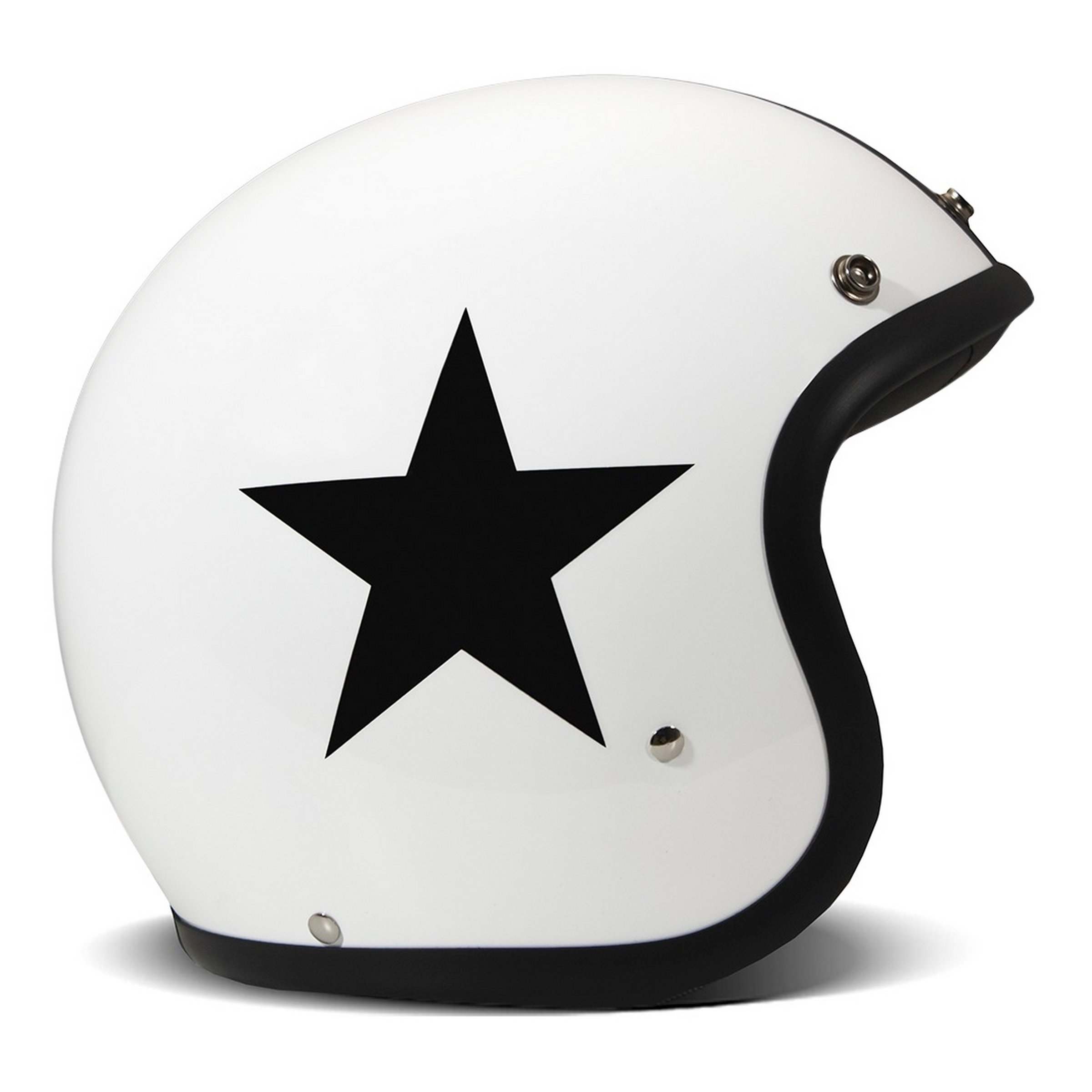 Helm DMD RETRO Star White, weiß glänzend, Gr. L, 58cm Jethelm
