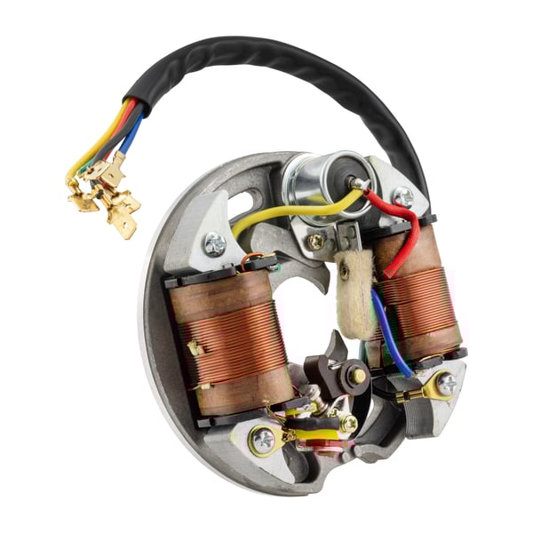 Zündgrundplatte RMS Classic 6V für original Zylinder, 111764 für Vespa 50/N/L/R 1°/Special V5A2/V5B1 1°