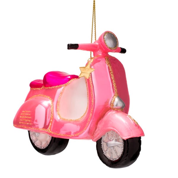 Christbaumschmuck VONDELS mit Motiv 'Roller' pink 