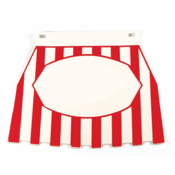 Spritzlappen weiß/rot gestreift 