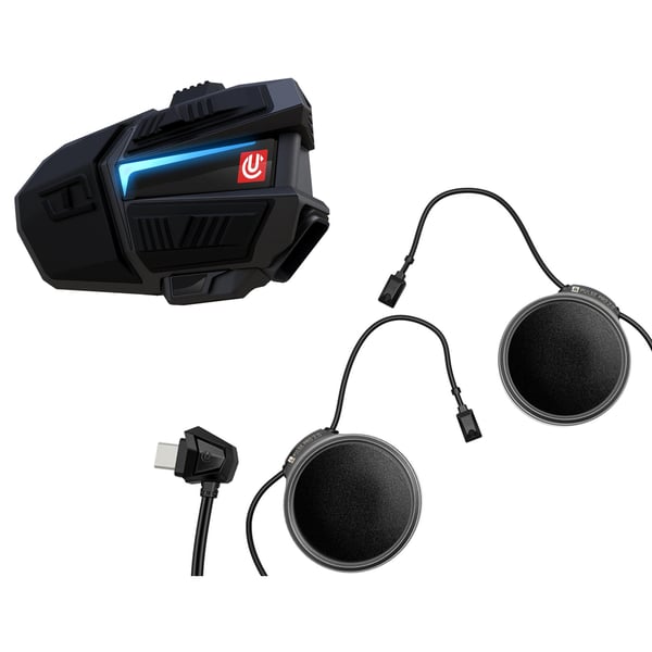Kommunikationssystem UCLEAR für Motorrad- und Vespahelm, Motion 4 Lite mit Pulse Pro 2.0 Lautsprecher 