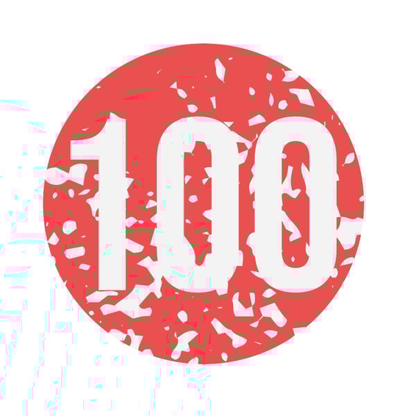 Aufkleber mit Motiv Tempo 100 