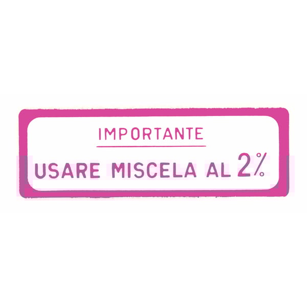 Aufkleber mit Motiv Usare Miscela al 2% für Vespa 125 VNB/150 VBA/VBB/GL