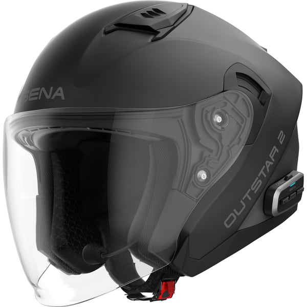 Helm SENA OUTSTAR 2 smart, schwarz matt, Gr. XL, 61-62cm Jethelm