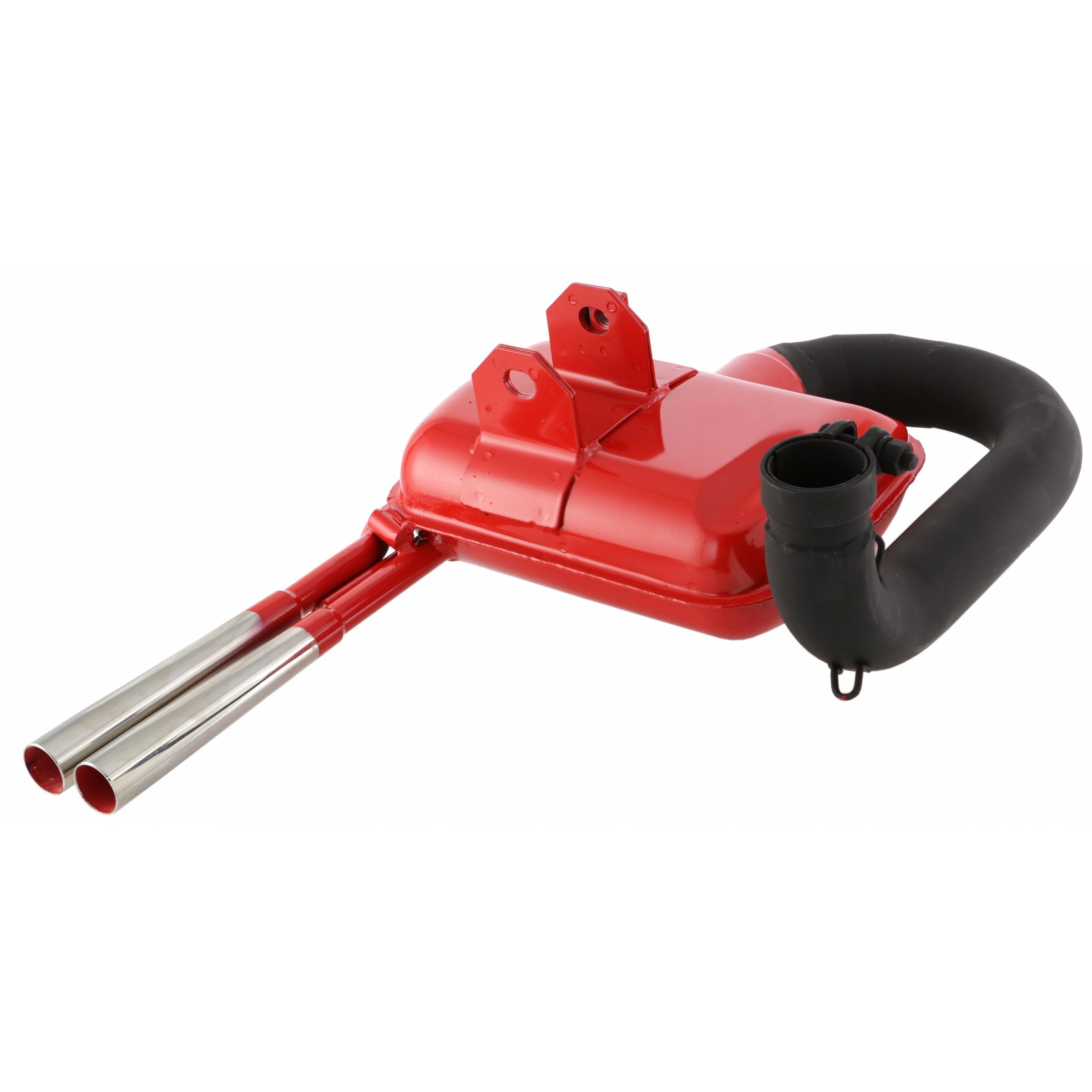 Rennauspuff SIP ROAD 2.0 Sport Optik 87565, Material: Stahl rot, Farbe (ESD): chrom für Vespa 125 VNA-TS/150 VBA-T4/PX80-150/PE/Lusso