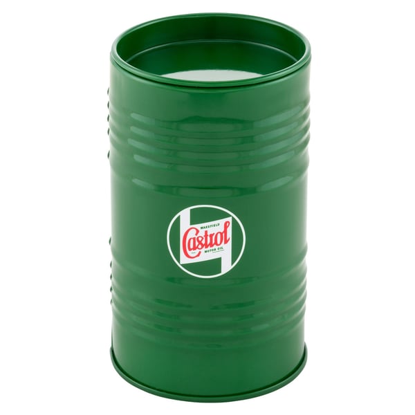 Blechdose CASTROL CLASSIC mit Motiv Ölfass grün/weiß/rot 