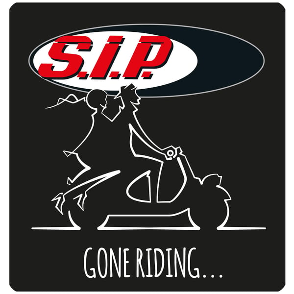 Aufkleber SIP mit Motiv 'Gone Riding On My Vespa' Motorroller 