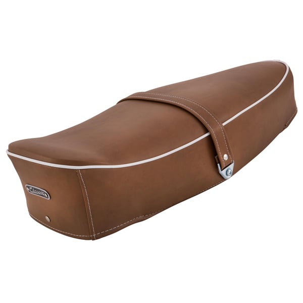 Sitzbank SIP Classic braun Retro, beigebraun RAL 8024 für Vespa 125 VNA/VNB/GT/GTR/Super/TS/150 VBA/VBB/GL/Sprint/V/Super/T4