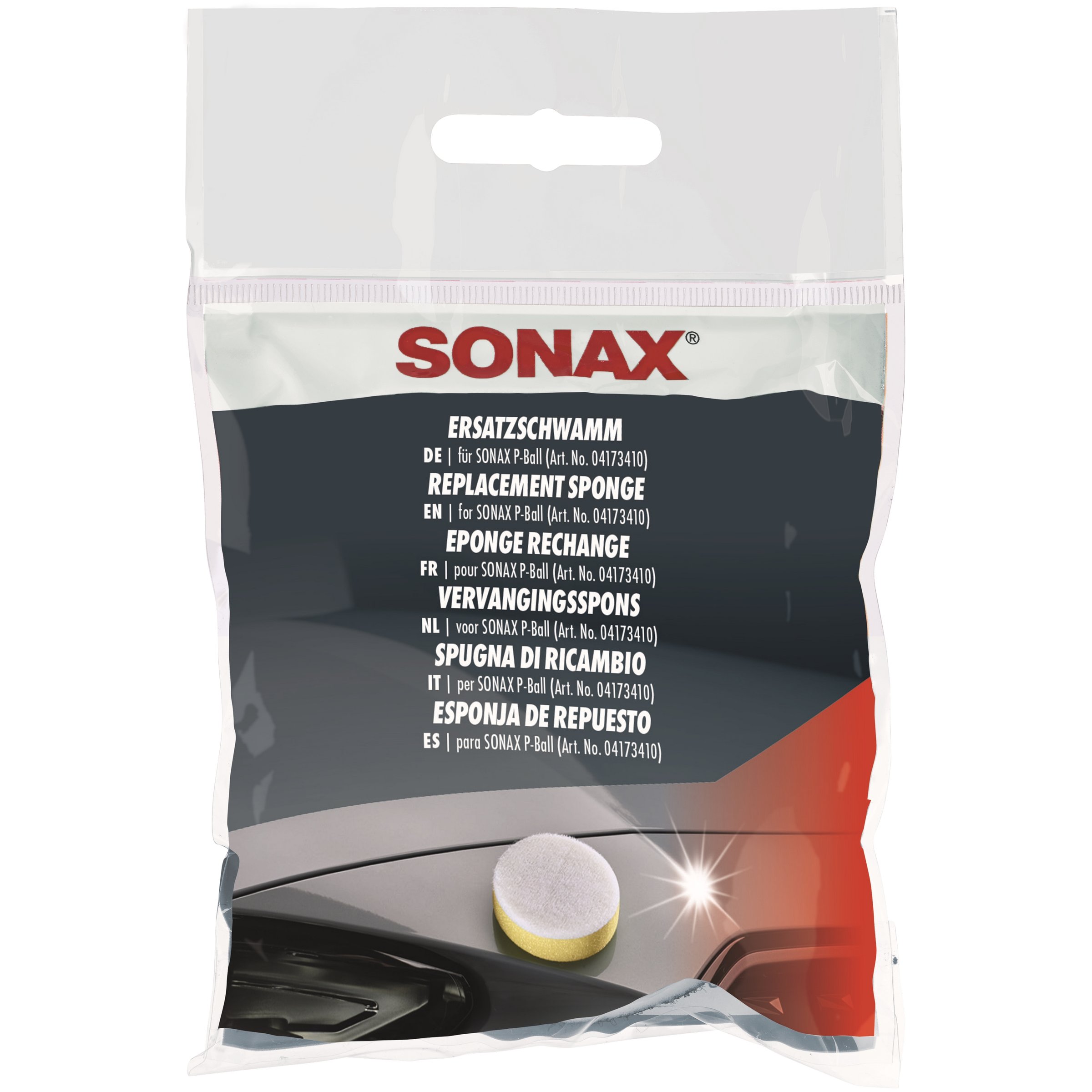 Ersatzschwamm SONAX P-Ball Applikationsschwamm gelb/weiß 