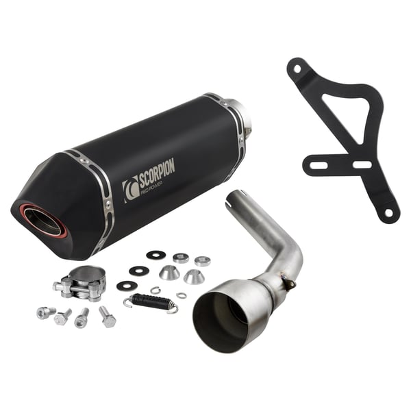 Rennauspuff SCORPION 'Red Power' für Vespa GTS/GTS Super/GTV 300ccm HPE (`19-`20)