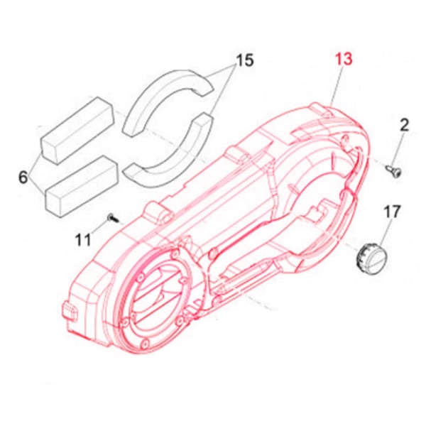 Abdeckung PIAGGIO Variodeckel für APRILIA/GILERA/PIAGGIO Atlantic/Scarabeo/Fuoco/Nexus/Beverly/MP3/X8/X9/X10/XEVO