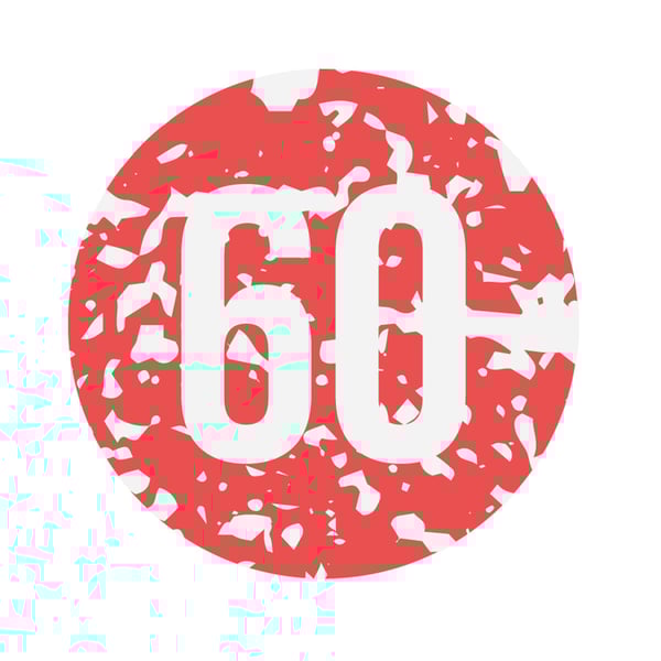 Aufkleber mit Motiv Tempo 60 