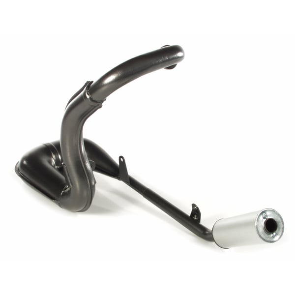 Rennauspuff POLINI 200.2060, Stahl schwarz, Dämpfer: Aluminium Farbe (ESD): silber für Vespa 50/N/L/R/S/Special/SR/SS