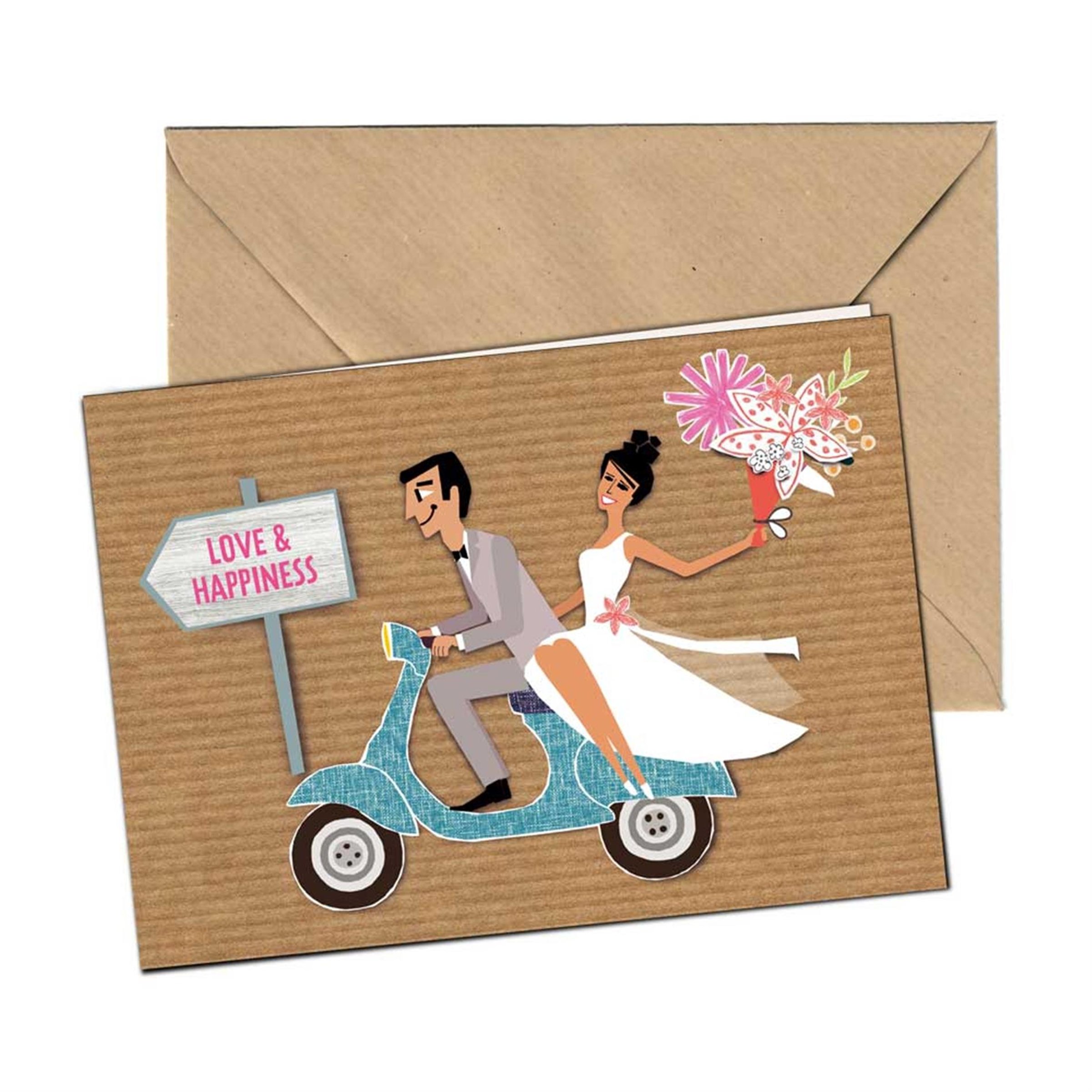 Grußkarte SIP mit Motiv Hochzeit Love & Happiness 